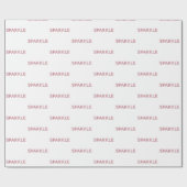 Papier Cadeau Citation de Parties scintillant Fille Rose (Plat)