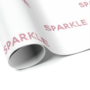 Papier Cadeau Citation de Parties scintillant Fille Rose