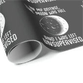 Papier Cadeau Citation de Pleine lune Pagan Witch Wiccan (Coin rond)