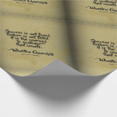 Papier Cadeau Citation de Winston Churchill ; succès (Coin)