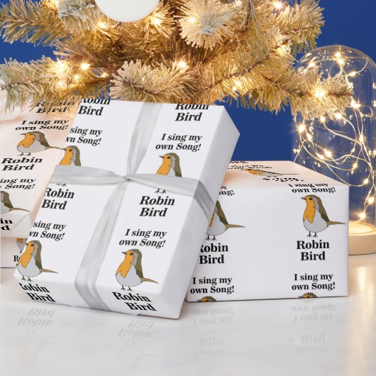 Papier Cadeau Citation drôle de Robin Bird (Vacances)