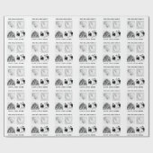 Papier Cadeau citation monogramme de la famille de collages de q (Plat)