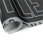 Papier Cadeau Citation motivationnelle et de motif (Coin rond)