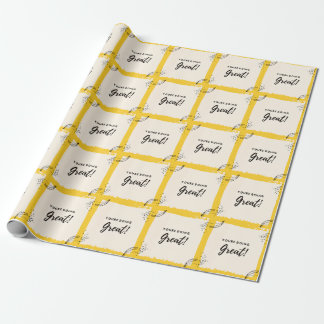 Papier Cadeau Citation Motivationnelle "Vous faites grand"