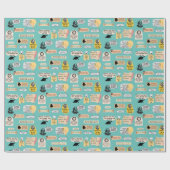 Papier Cadeau Citations d'inspiration de Shakespeare Cute Turquo (Plat)