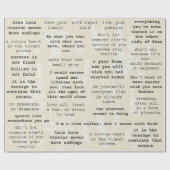 Papier Cadeau Citations Motivationnelles Retro Typewriter pour l (Plat)