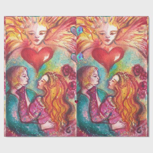 Papier Cadeau CITOYENS DES OMBRES PERDUES, AMOUREUX Saint-Valent (Plat)