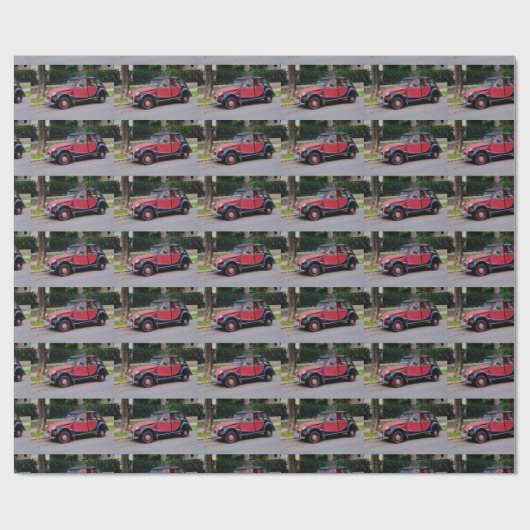 Papier Cadeau Citroen 2 CV Charleston (Plat)