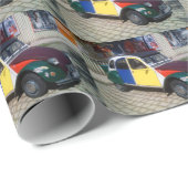 Papier Cadeau Citroën 2 CV coloré (Coin rond)