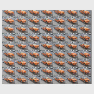 Papier Cadeau Citroen orange Mehari