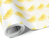 Papier Cadeau Citron (Coin rond)