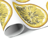 Papier Cadeau Citron (Coin rond)