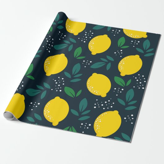 Papier Cadeau Citron (Déroulé)