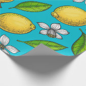 Papier Cadeau Citron bleu (Coin)