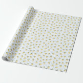 Papier Cadeau Citron bleu Fête des mariées italienne (Déroulé)