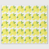 Papier Cadeau Citron citron tranches de citron fruits tropicaux  (Plat)