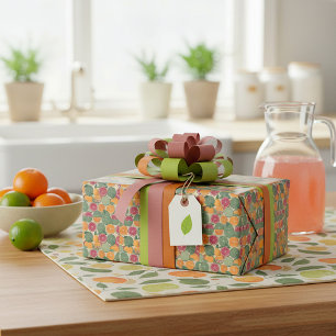 Papier Cadeau Citron dans des tons feutrés