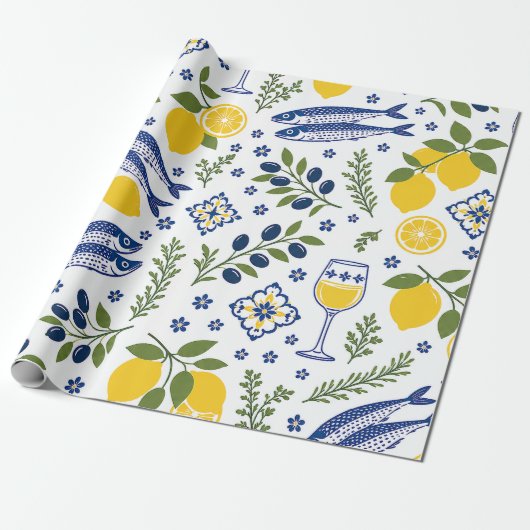 Papier Cadeau Citron de Côte (Déroulé)
