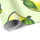 Papier Cadeau Citron d'été (Coin rond)