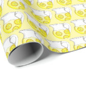 Papier Cadeau Citron en tranche Lemonade Stand Pitcher Boisson d (Coin rond)