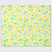 Papier cadeau citron jaune (Plat)