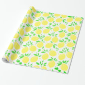 Papier cadeau citron jaune (Déroulé)