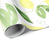 Papier Cadeau Citron jaune (Coin rond)