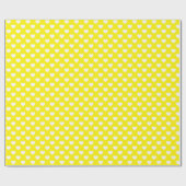 Papier Cadeau Citron Jaune Avec De Mignons Coeurs Motif (Plat)