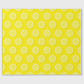 Papier Cadeau Citron jaune moderne (Plat)