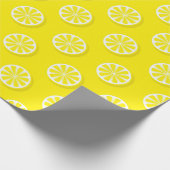 Papier Cadeau Citron jaune moderne (Coin)