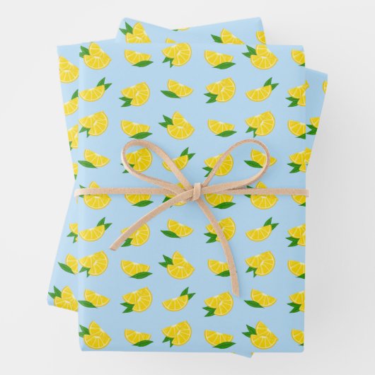 Papier Cadeau Citron Main Squeeze (En situation)