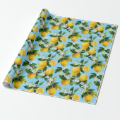 Papier Cadeau Citron Méditerranéen (Déroulé)