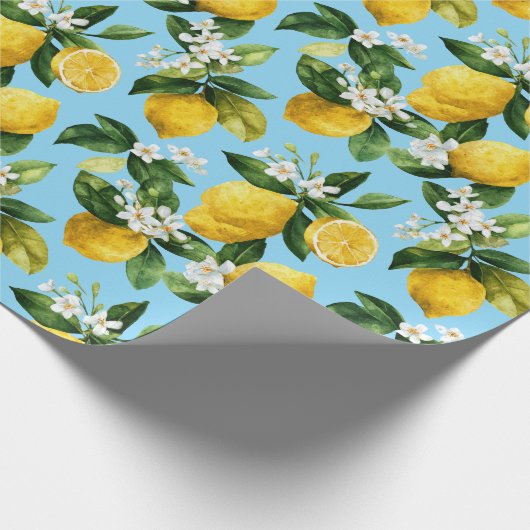 Papier Cadeau Citron Méditerranéen (Coin)