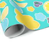 Papier Cadeau Citron moderne (Coin rond)