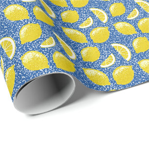 Papier Cadeau Citron parties scintillant