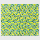 Papier Cadeau Citron simple, Arrière - plan vert. (Plat)