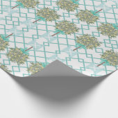 Papier Cadeau Citron turquoise Topiary Robin's Egg Blue (Coin)