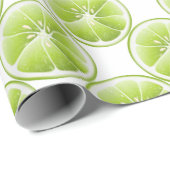 Papier Cadeau Citron Vert (Coin rond)