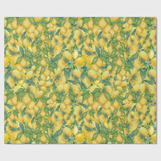 Papier Cadeau Citrons (Plat)