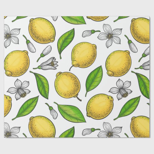 Papier Cadeau Citrons (Plat)