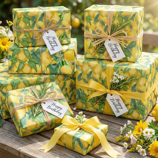 Papier Cadeau Citrons