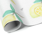 Papier Cadeau Citrons (Coin rond)