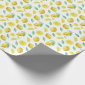 Papier Cadeau citrons aquarelles (Coin)