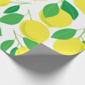 Papier Cadeau Citrons et motifs feuille (Coin)