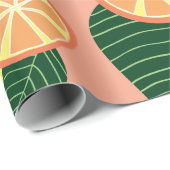 Papier Cadeau Citrons et oranges (Coin rond)