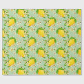 Papier Cadeau citrons jaunes (Plat)