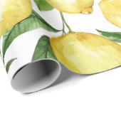 Papier Cadeau Citrons motif transparent sur arrière - plan trans (Coin rond)