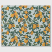 Papier Cadeau Citrons sur Branches (Plat)