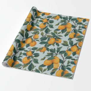 Papier Cadeau Citrons sur Branches