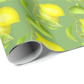Papier Cadeau Citrons sur une branche (Coin rond)